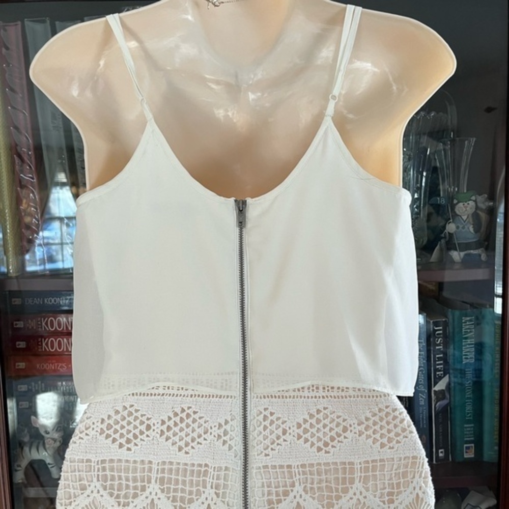 American Eagle Lacey Sleeveless Dress Size 0 Off White - Picture 13 of 13